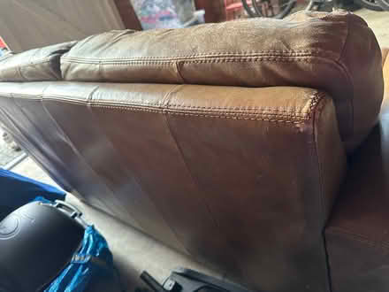 Photo of free 2 seater brown leather sofa (Springfield CM2) #4