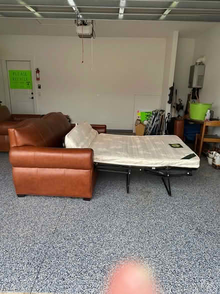 Photo of free leather sofa and loveseat (Leland, NC) #1