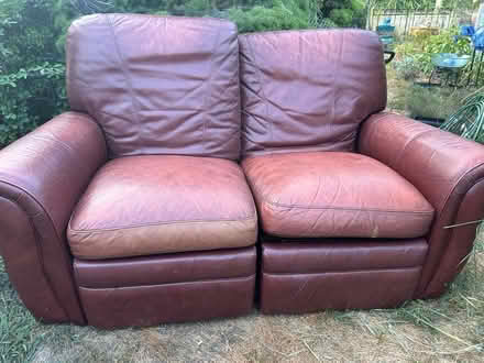 Photo of free Leather couch (Groton) #3