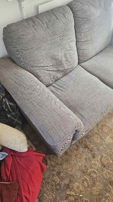 Photo of free 2 seater sofa, fabric in great condition but with a couple s (Western Harbour EH6) #2