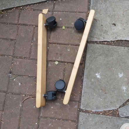 Photo of free Two sets of castors on strips of wood (Blackhall EH4) #1