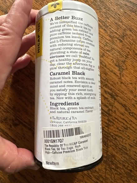Photo of free High caffeine caramel black tea (North San Leandro) #2