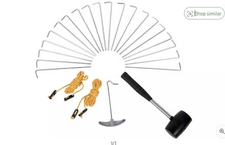 Photo of Camping pegs, ropes and puller (windsor-maidenhead-freegle CGA SL6) #1