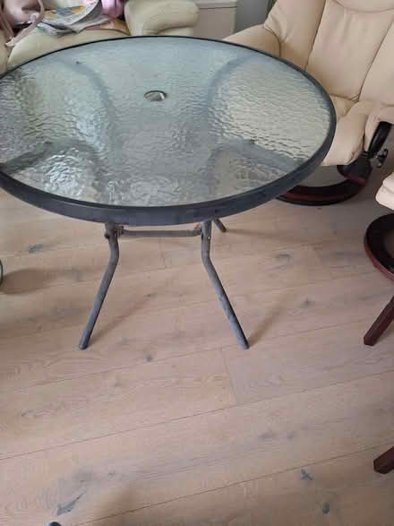 Photo of free Glass patio table (North Greenwich SE10) #1