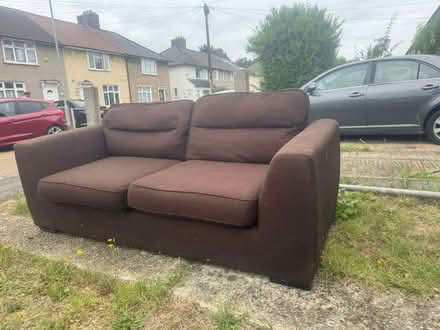Photo of free Coffee brown Two seater sofa (Becontree RM9) #2