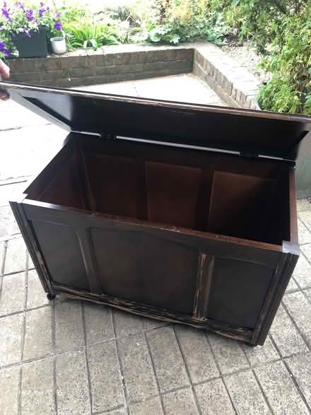 Photo of free Dark wood blanket chest (Sevenoaks TN13) #1