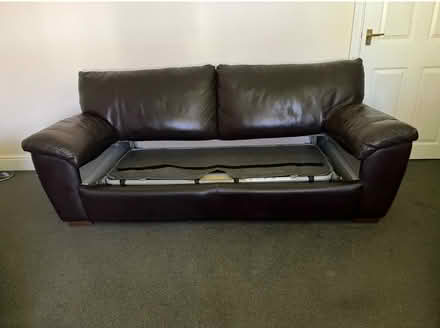 Photo of free Dark brown leather Sofas (Saint Fagans CF5) #4