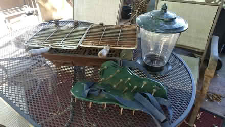 Photo of free Grill, bird feeder, aerator shoes (Burlington) #1