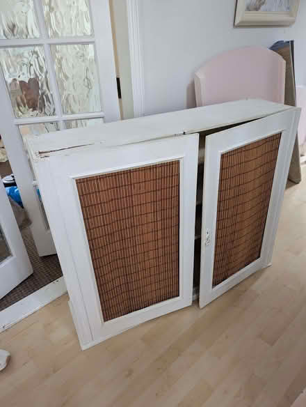 Photo of free Large antique solid oak shelves cupboard bookcase (Grantham NG31) #1