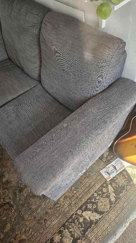 Photo of free 2 seater sofa, fabric in great condition but with a couple s (Western Harbour EH6) #3