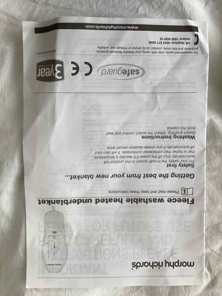 Photo of free 2 single electric blankets, Untested (Horspath OX33) #2