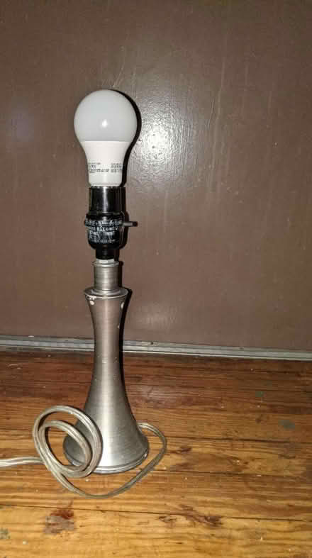 Photo of free Brushed Chrome Lamp Base (East Village) #2