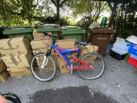 Photo of free Blue mountain bike with shock absorber (AS IS) (Vale of White Horse SN6) #1