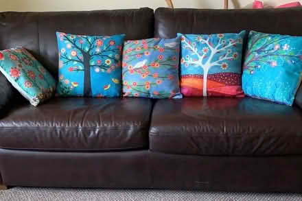 Photo of free Dark brown leather Sofas (Saint Fagans CF5) #3