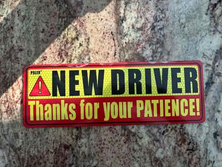 Photo of free New Driver magnetic sign (Erin Mills&QEW) #1