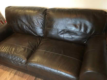 Photo of free Leather sofa (Chaddleworth RG20) #2