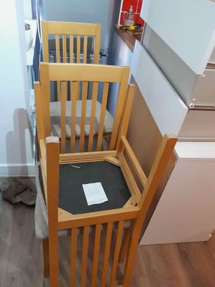 Photo of free Tall backed chairs x3 (Sandylands morecambe LA3) #2