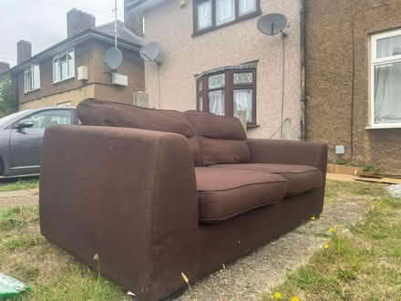 Photo of free Coffee brown Two seater sofa (Becontree RM9) #1