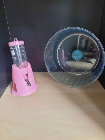 Photo of free Wheel and water bottle for mouse/dwarf hamster (Shenley Fields B29) #1