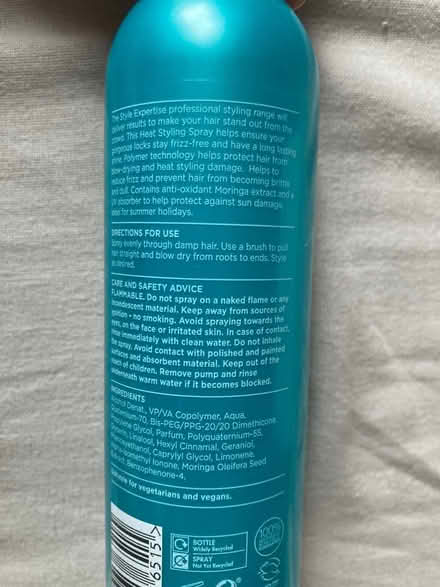 Photo of free Heat styling spray (Bournville Station) #2