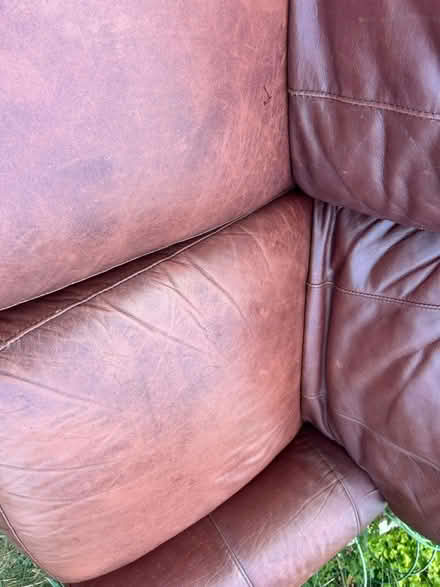 Photo of free Leather couch (Groton) #4