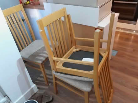 Photo of free Tall backed chairs x3 (Sandylands morecambe LA3) #1
