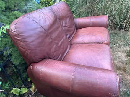 Photo of free Leather couch (Groton) #2