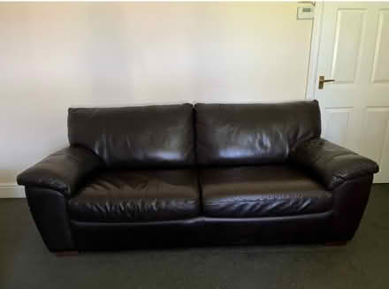 Photo of free Dark brown leather Sofas (Saint Fagans CF5) #2