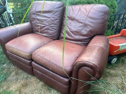 Photo of free Leather couch (Groton) #1