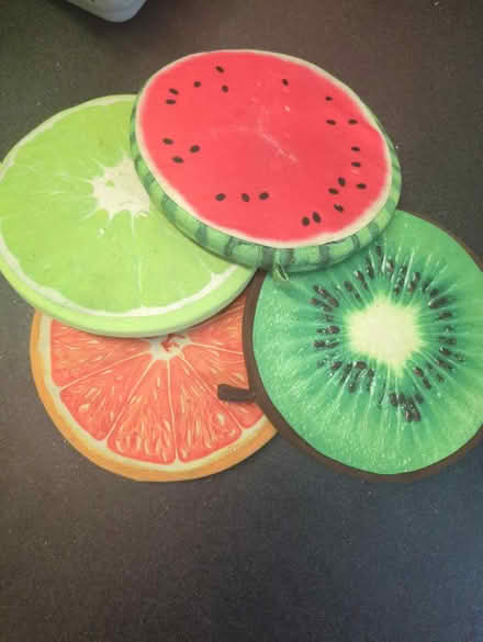 Photo of free 4 round fruit cushions (East Dulwich SE22) #1