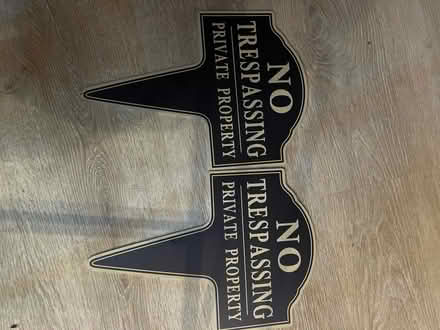 Photo of free Aluminum no trespassing signs (Somerville, Spring Hill) #1