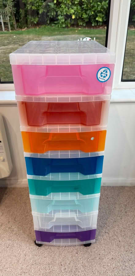 Photo of free 8 Drawer Set on Casters - Great Condition (Hatching Green AL5) #1
