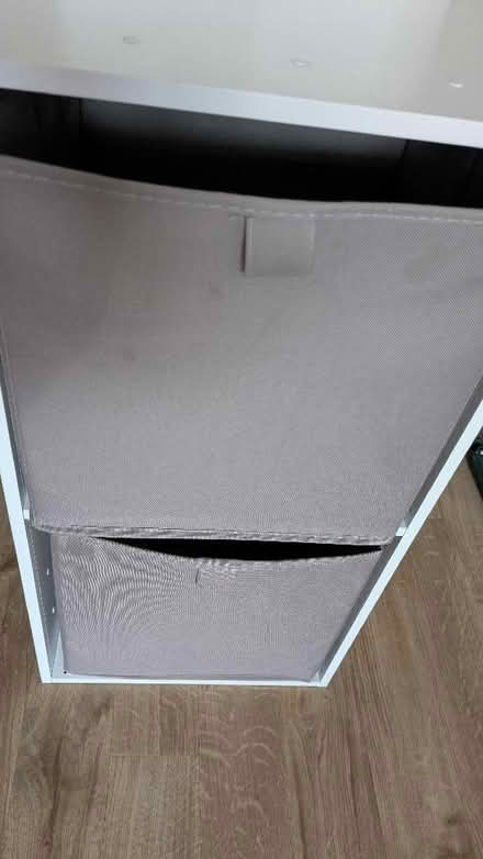Photo of free Three shelf free-standing unit with fabric drawers (City of Ely CP (E Cambs) CB7) #3