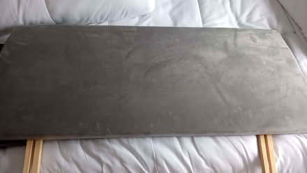 Photo of free Small double bed grey velvet headboard (IP8) #1