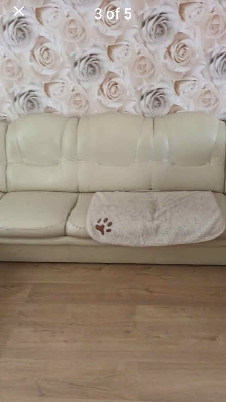 Photo of free Large Cream Leather U Shape Sofa (Gillingham) #4