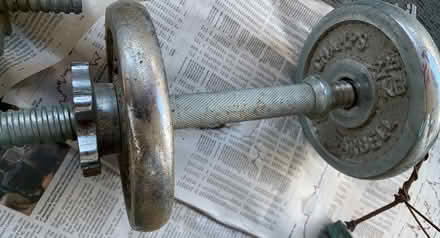 Photo of free Metal 5lb Champ hand weights (High park & Glenlake area) #2