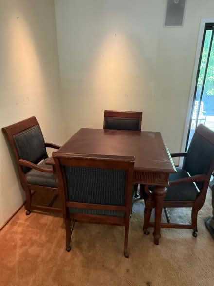 Photo of free Wooden chest/ table chairs/ desk (San Rafael , peacock gap) #2
