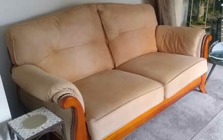 Photo of free Leather sofa (Urmston M41) #1