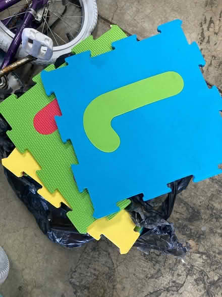 Photo of free Rubber interlocking tiles w letters (Foothill Boulevard Cupertino) #1