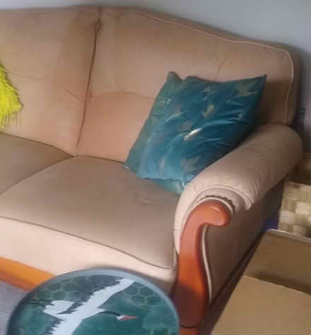 Photo of free Leather sofa (Urmston M41) #2