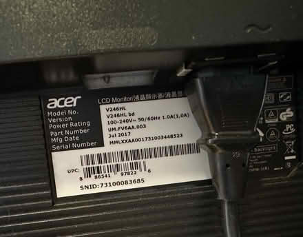 Photo of free Computer monitor 24” (Buffalo Grove) #3