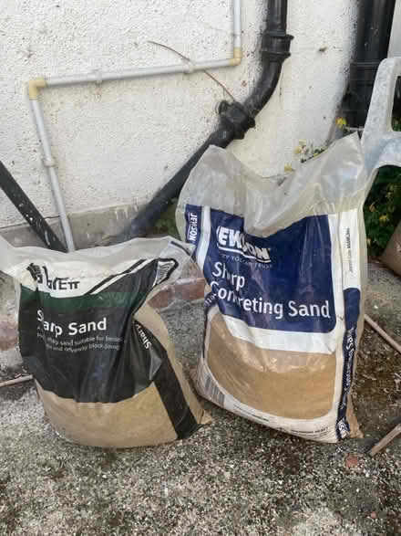 Photo of free bags of old sharp concrete sand (Chiswick W4) #1