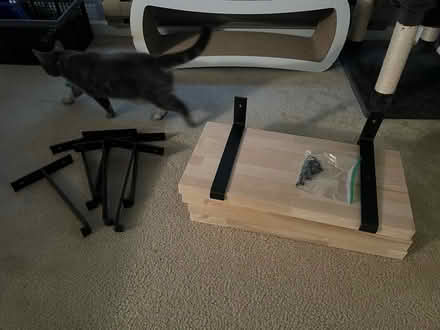 Photo of free Wood shelves with T brackets (Rose Hill) #1