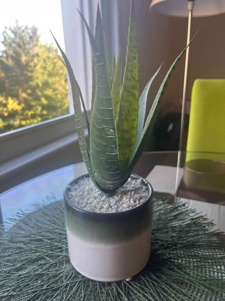 Photo of free Fake plant with green &vase vase (Brockley SE4) #1