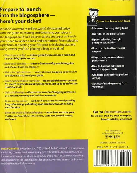 Photo of free Blogging for Dummies Book (Pyrmont) #2