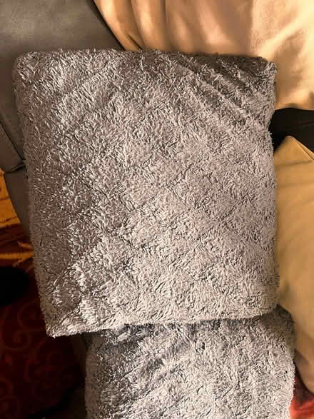 Photo of free 2 x grey Teddy Bear fleece pillows (Spondon DE21) #3