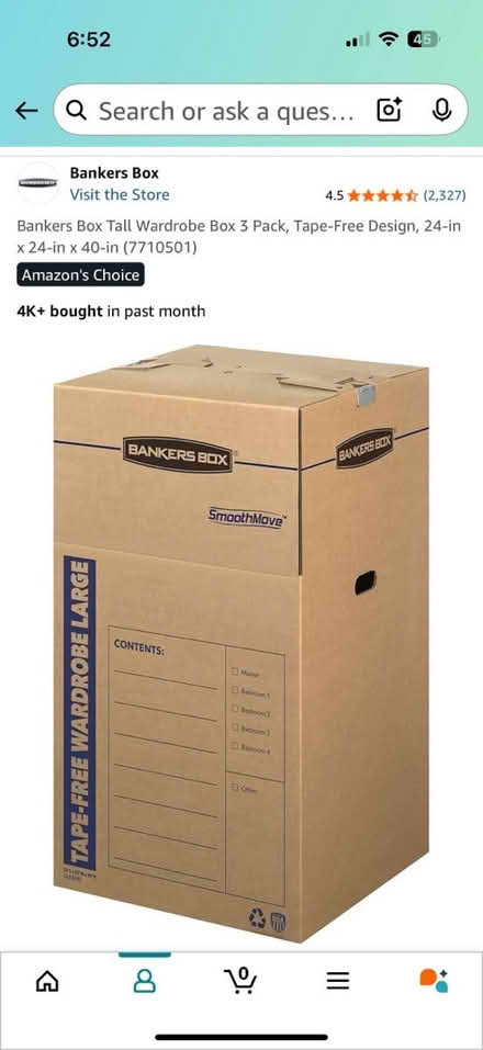 Photo of free 3 wardrobe boxes (16th st hts dc) #1