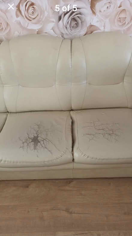 Photo of free Large Cream Leather U Shape Sofa (Gillingham) #2