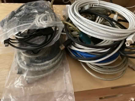 Photo of free Stacks of USB and FireWire Cables (Ashdale, S. of Gerrard Library) #1