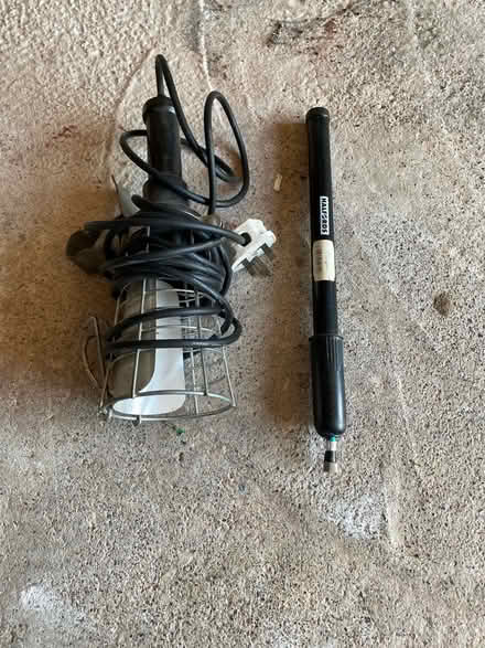 Photo of free Inspection lamp and bicycle pump (Brecon town) #1